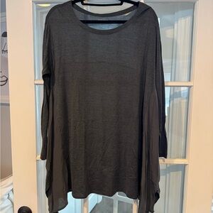 Eileen Fisher Charcoal Long Sleeve Top